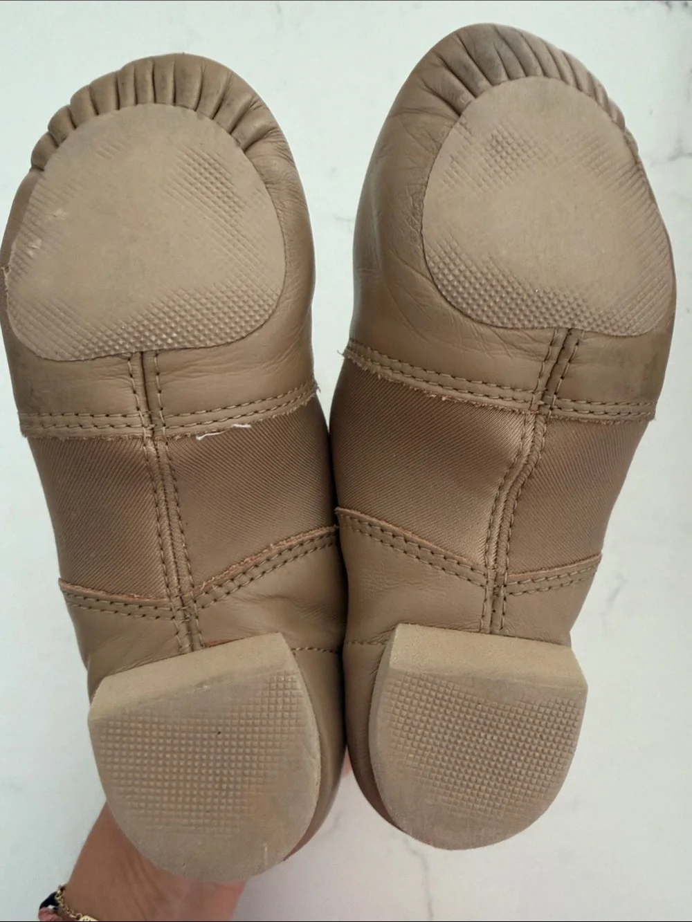 Capezio EJC Tan Slip-On Jazz Shoes 13m